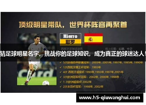 猜足球明星名字,挑战你的足球知识,成为真正的球迷达人! 猜足球明星名字,挑战你的足球知识,成为真正的球迷达人!